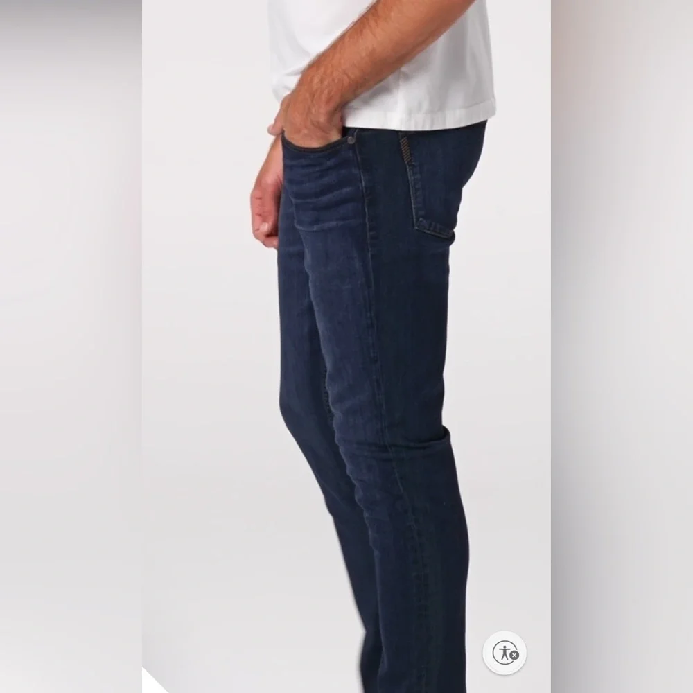 PAIGE Lennox Men's Slim Jeans in Dark Blue